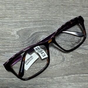 Roberto Steffani RS160 Eyeglasses 54-15 Tortoise Purple Rectangle Frame